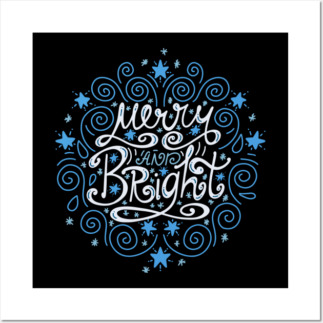 Merry and Bright Wall Art by Mashmuh